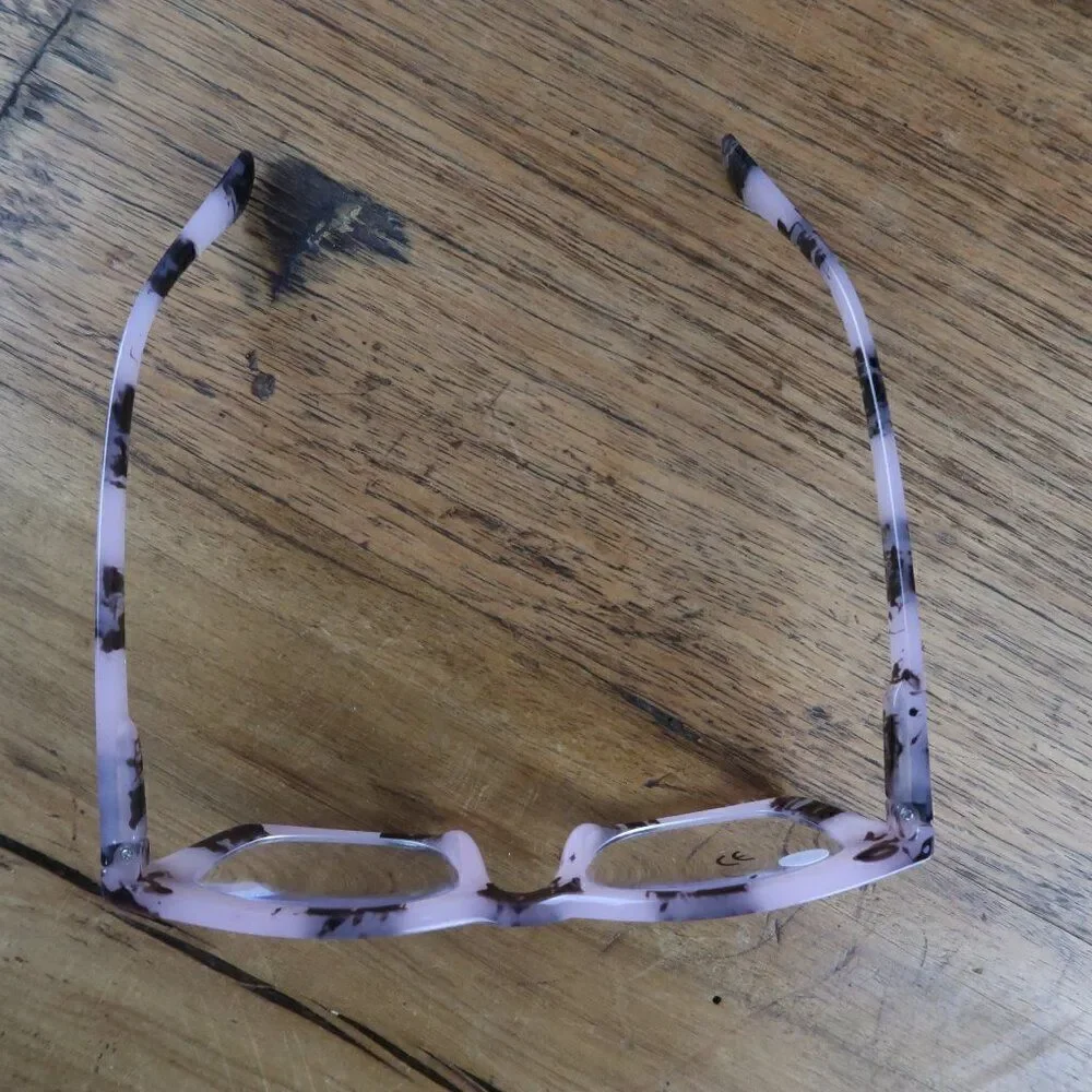 RETRO TRENDY BLACK & PINK READER GLASSES +2.00 NWT